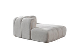 Lis Ivory Boucle Double Chaise 147" Sectional view 19