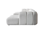 Lis Ivory Boucle Double Chaise 147" Sectional view 18