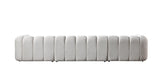 Lis Ivory Boucle Double Chaise 147" Sectional view 16