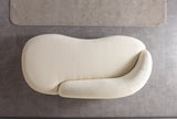 Bonita Ivory Boucle Sofa Chaise 87" view 8