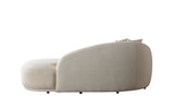 Bonita Ivory Boucle Sofa Chaise 87" view 11
