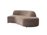 Cloe Coffee Velvet Curved 134" RAF Sectional view 14
