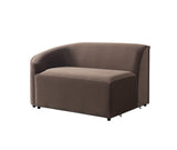 Cloe Coffee Velvet Curved 134" RAF Sectional view 13