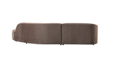 Cloe Coffee Velvet Curved 134" RAF Sectional view 12