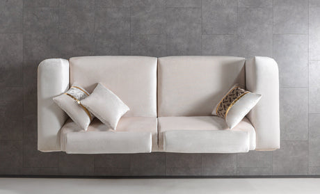 Fabiana Ivory Velvet Sofa view 10