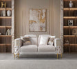 Fabiana Ivory Velvet Loveseat from Decor Furniture