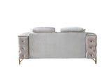 Fabiana Ivory Velvet Loveseat view 14