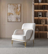 Fabiana Ivory Velvet Chair from Decor Furniture