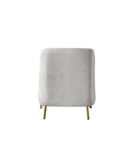 Fabiana Ivory Velvet Chair view 5