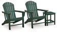 Sundown Green Shores Adirondack chair front angle