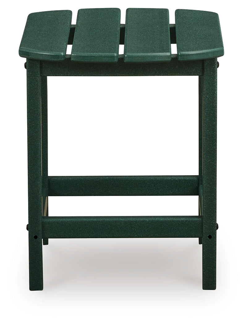 Sundown Shores Green Outdoor End Table head-on front view