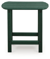 Sundown Shores Green Outdoor End Table side profile