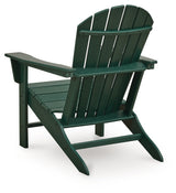 Sundown Shores Green Adirondack chair back view