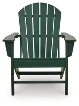 Sundown Shores Green Adirondack chair head-on view