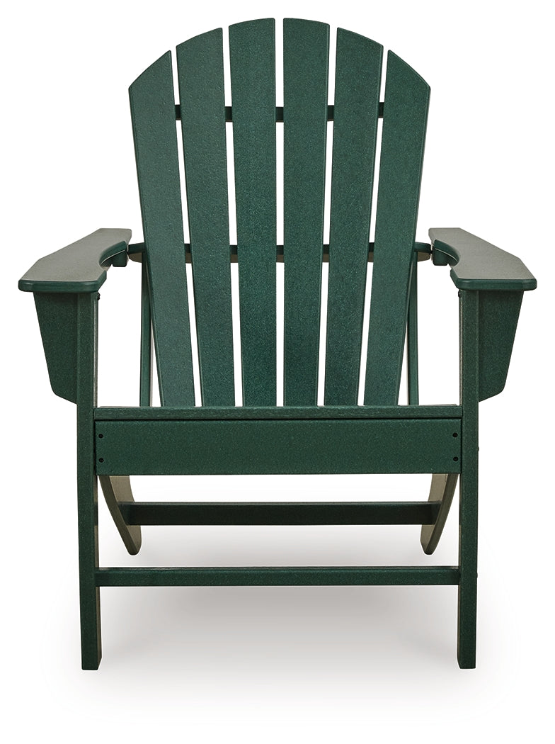 Sundown Shores Green Adirondack chair head-on view