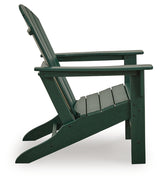 Sundown Shores Green Adirondack chair side profile