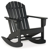 Sundown Treasure Black Outdoor Rocking Chair head-on view