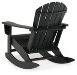 Sundown Treasure Black Outdoor Rocking Chair rear view