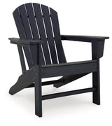 Sundown Treasure Black Adirondack Chair head-on view