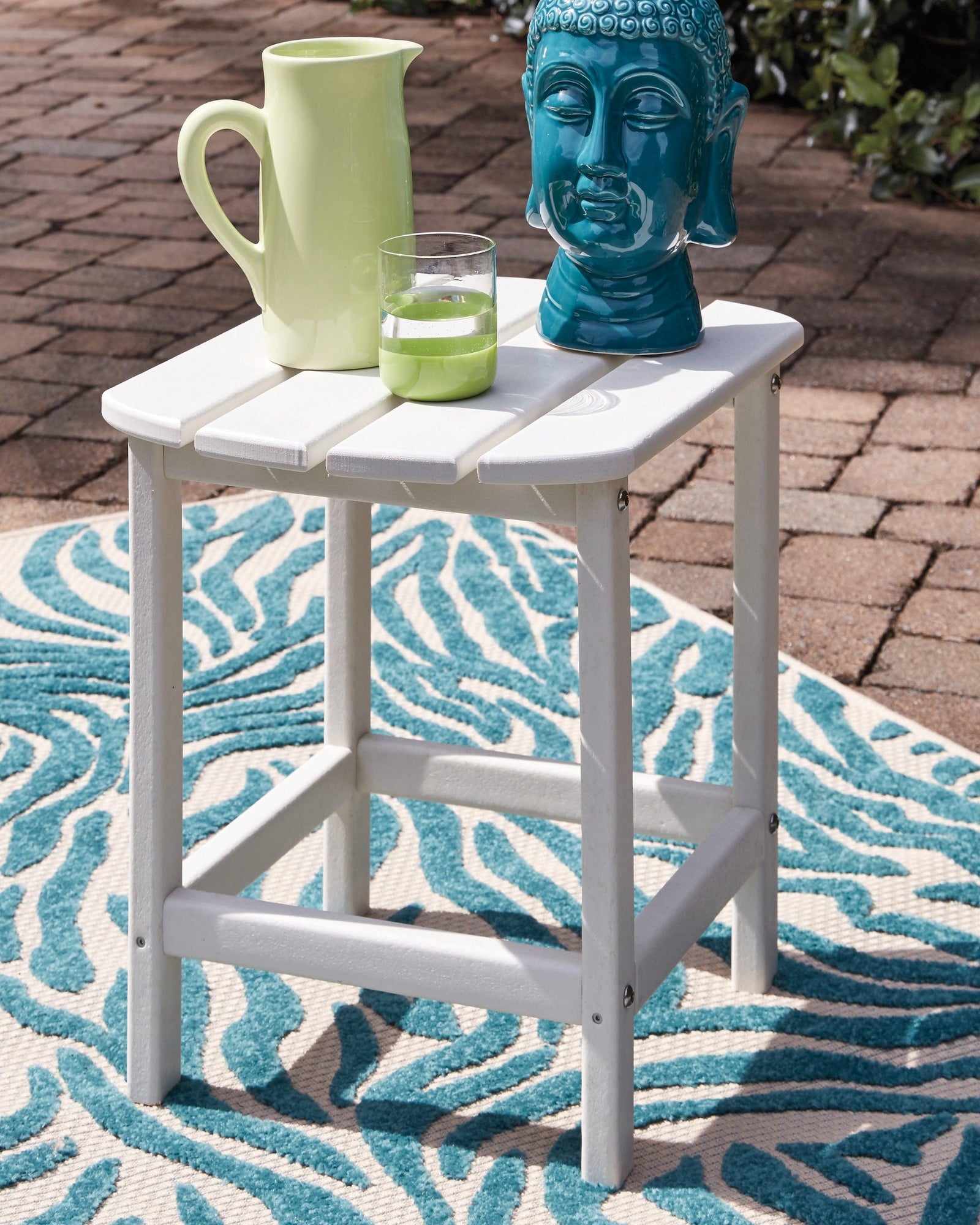 Sundown Treasure White End Table - Ella Furniture