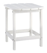 Sundown Treasure White Outdoor End Table side angle