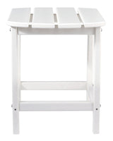 Sundown Treasure White Outdoor End Table head-on view