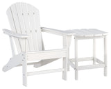 Sundown white rocking chair back showing slatted style