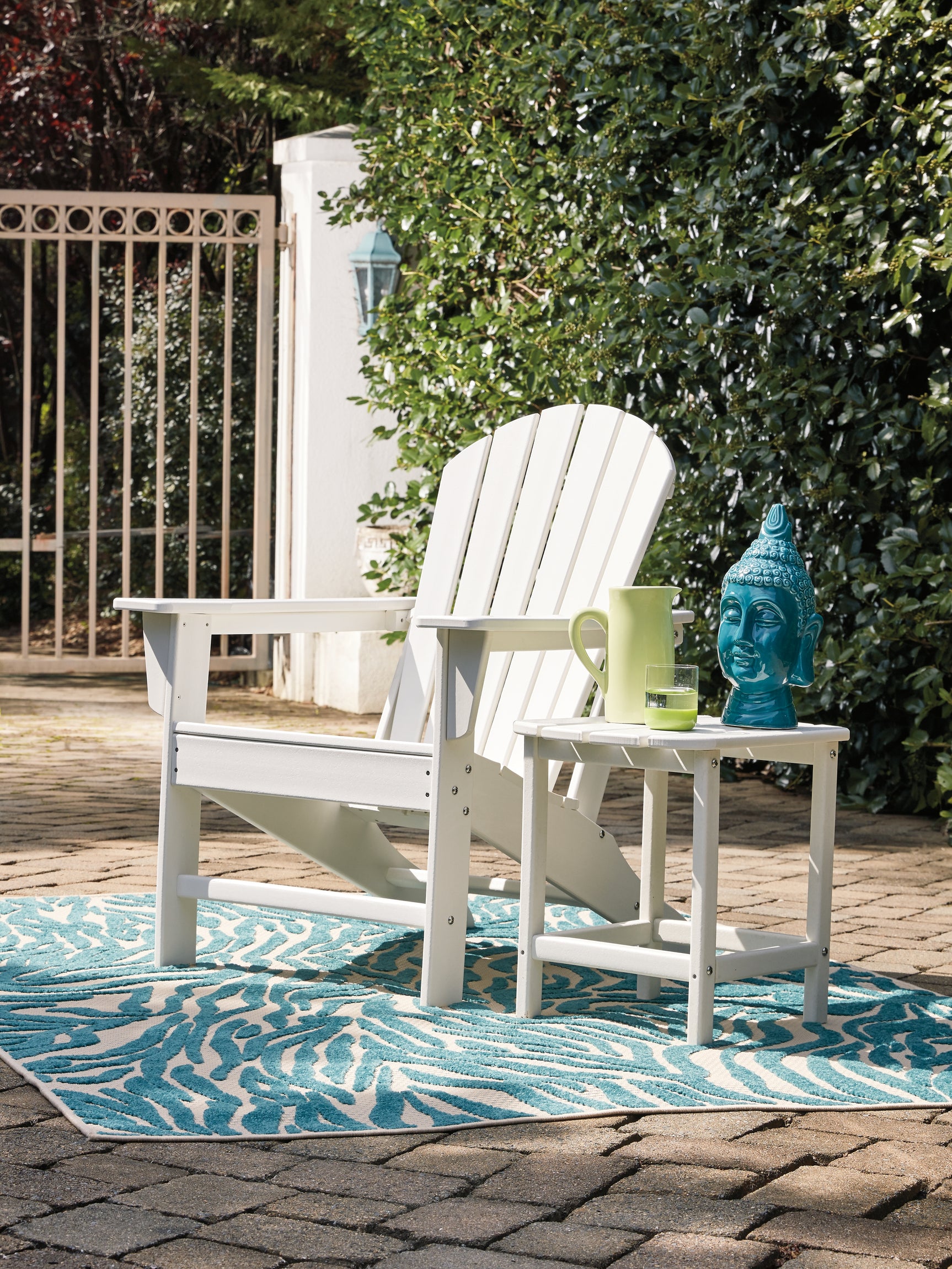Sundown white end table top surface