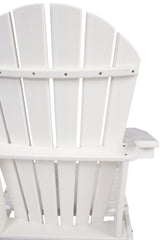 Sundown Treasure White Adirondack Chair shell back detail