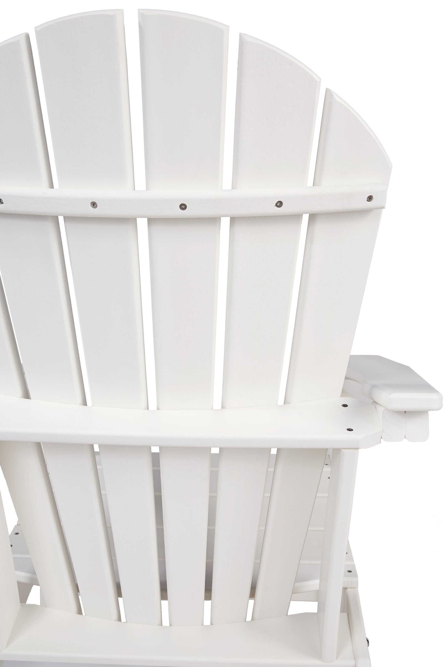 Sundown Treasure White Adirondack Chair shell back detail