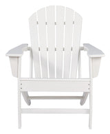 Sundown Treasure Driftwood Adirondack Chair with slatted back and wide armrests