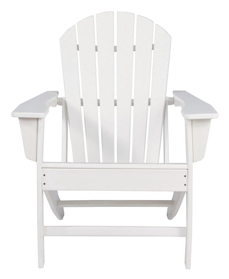 Sundown Treasure Driftwood Adirondack Chair with slatted back and wide armrests