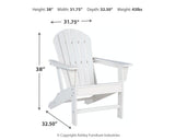 Sundown Treasure White Adirondack Chair side profile