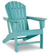 Sundown Turquoise Treasure outdoor chair and end table set, front angle