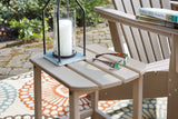 Sundown Driftwood Adirondack outdoor rocking chair and end table set