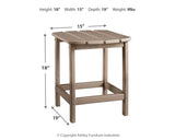 Sundown Driftwood Adirondack outdoor rocking chair and end table set