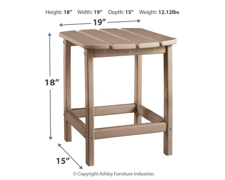 Sundown Treasure Outdoor End Table dimension diagram