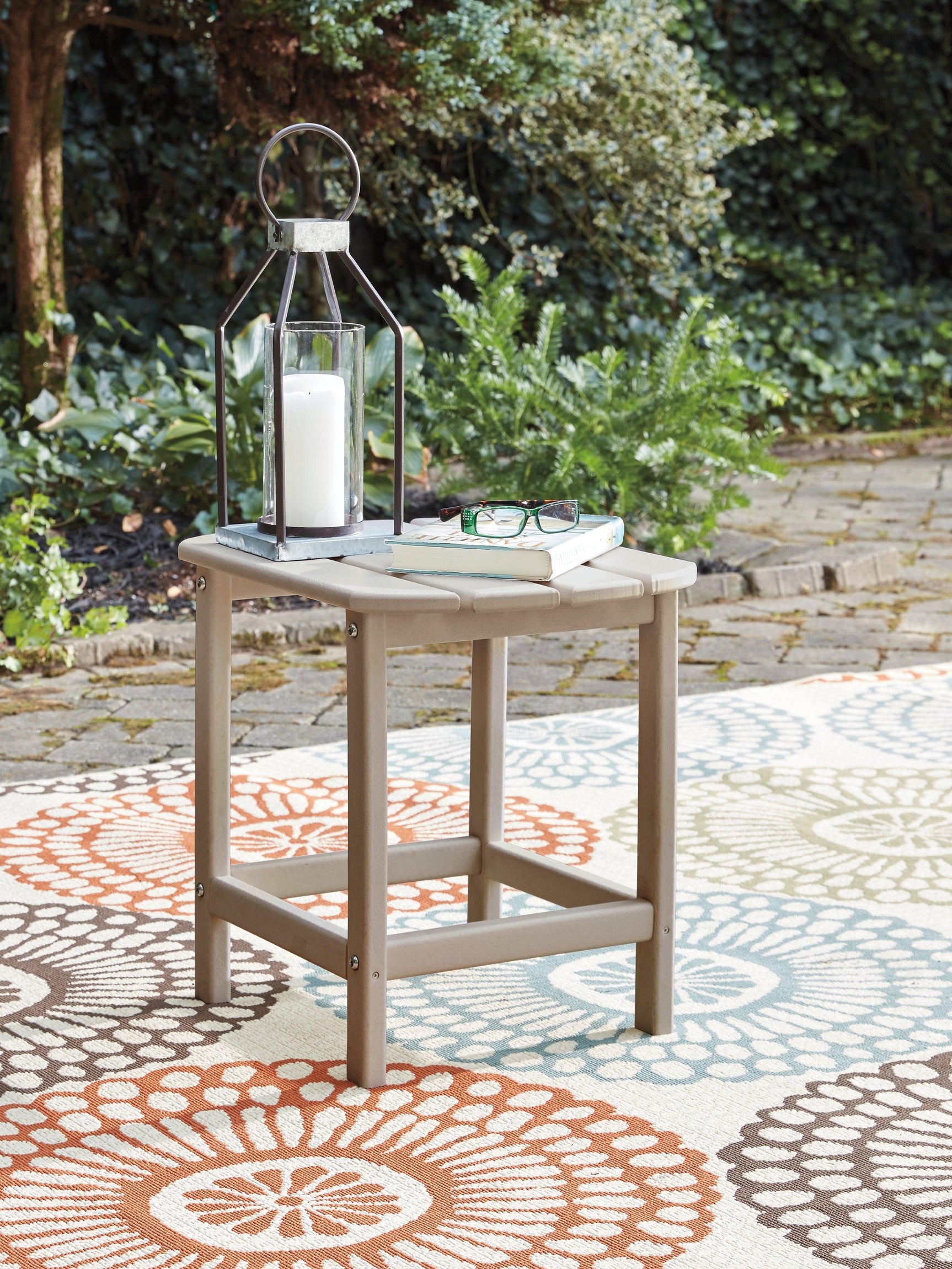 Sundown Treasure Driftwood Outdoor End Table full view