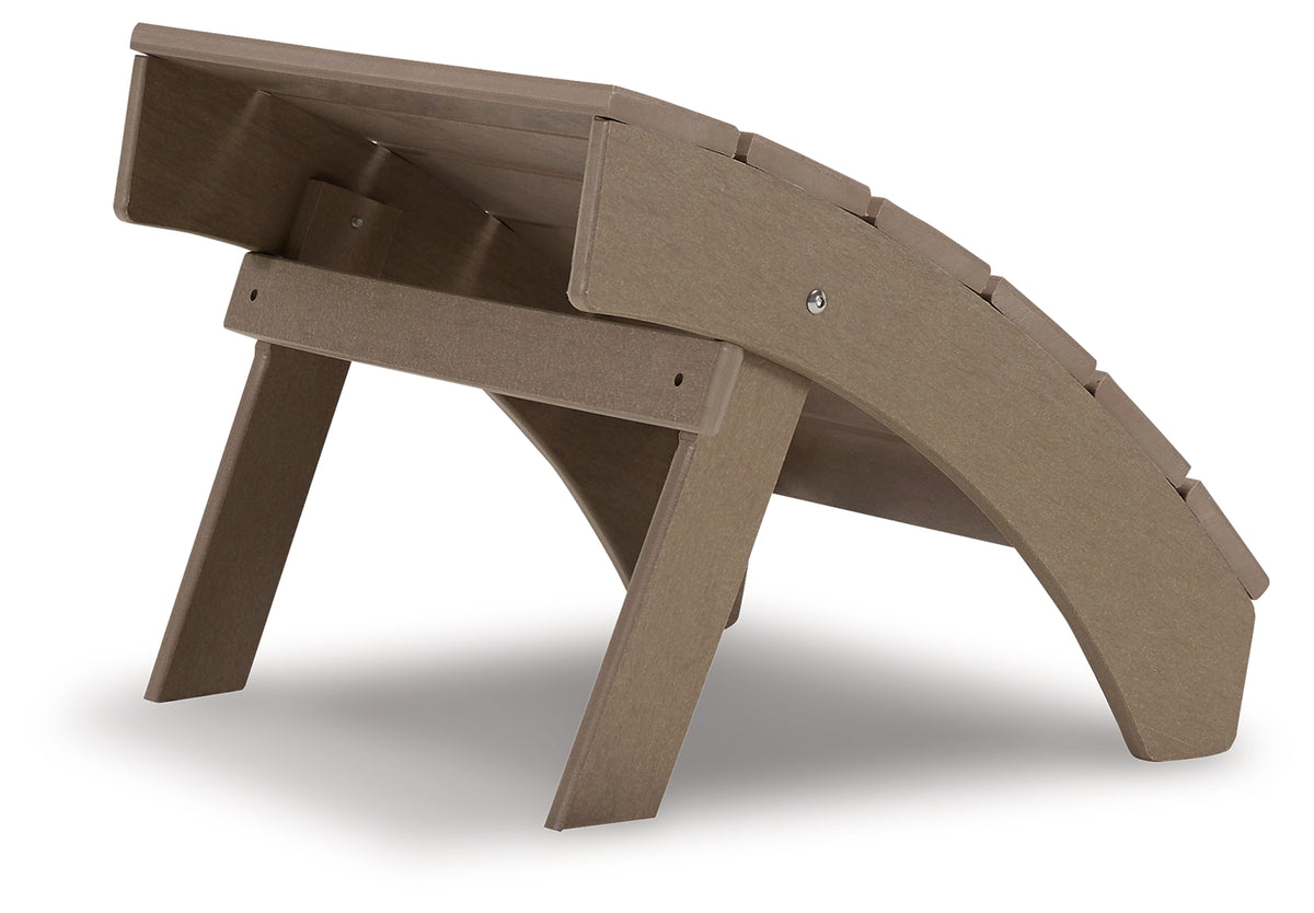 Sundown Treasure Driftwood Ottoman back view