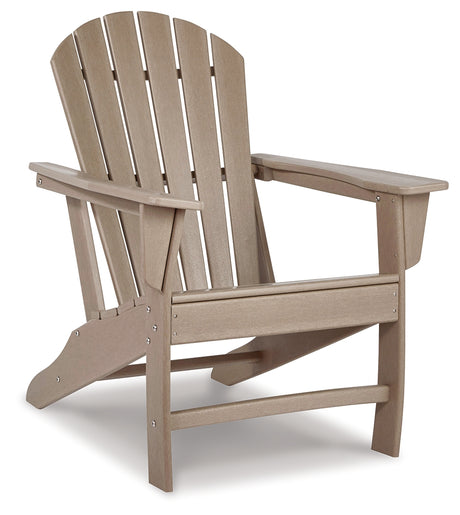 Sundown Driftwood Adirondack outdoor rocking chair and end table set