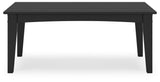 Hyland Wave Black Outdoor Coffee Table