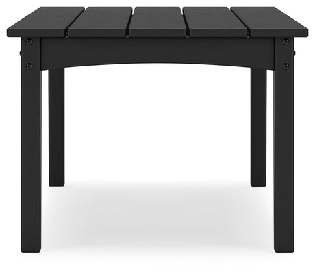 Hyland Wave Black Outdoor Coffee Table, side alternative angle