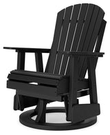 Hyland Wave Black Outdoor Swivel Glider Chair rear view