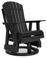 Hyland Wave Black Outdoor Swivel Glider Chair alternative side swivel angle