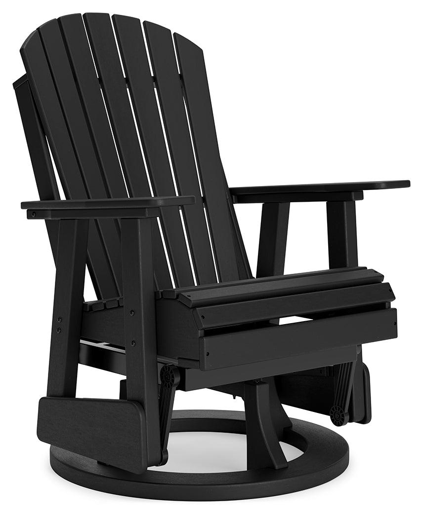 Hyland Wave Black Outdoor Swivel Glider Chair alternative side swivel angle