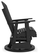 Hyland Wave Black Outdoor Swivel Glider Chair side swivel view