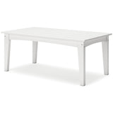 Hyland Wave White Outdoor Coffee Table