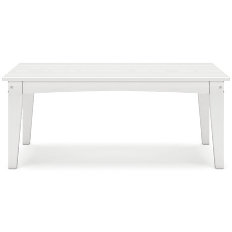 Hyland Wave Outdoor Coffee Table head-on view