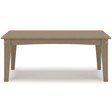 Hyland Wave Outdoor Coffee Table head-on view