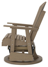 Hyland Wave Driftwood Outdoor Swivel Glider Chair - Ella Furniture